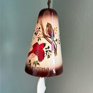 Arizona Bird Bell Pendant with Cardinal and Songbird